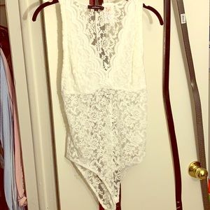 White Lace Bodysuit